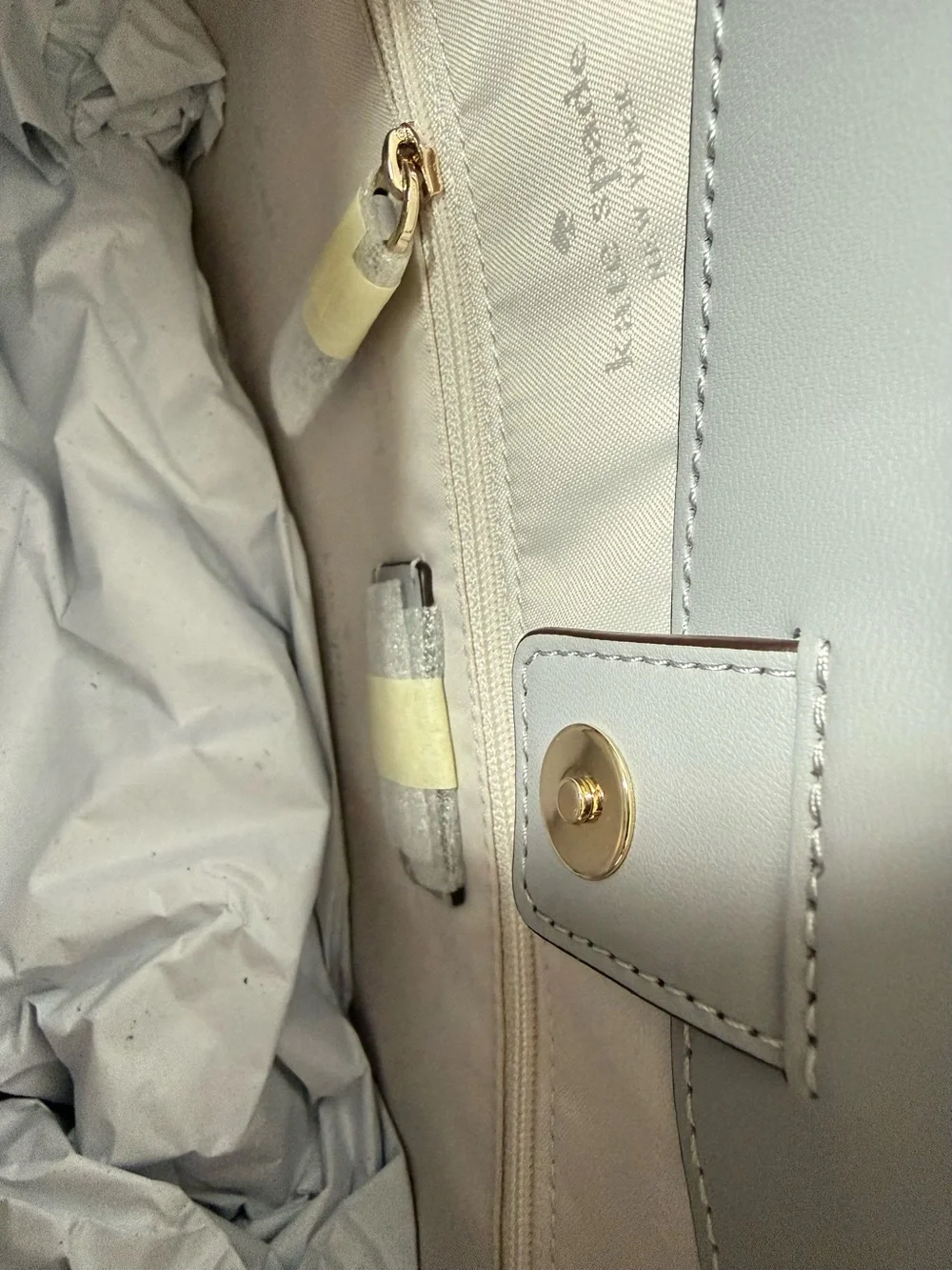 NWT Kate Spade Lena Large Triple Compartment Shoulder Bag Grey/Silver KH439